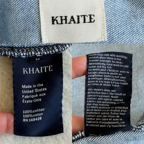 Khaite Birdie Oversized Button-Down Denim Relaxed Shirt M - Picture 11 of 13